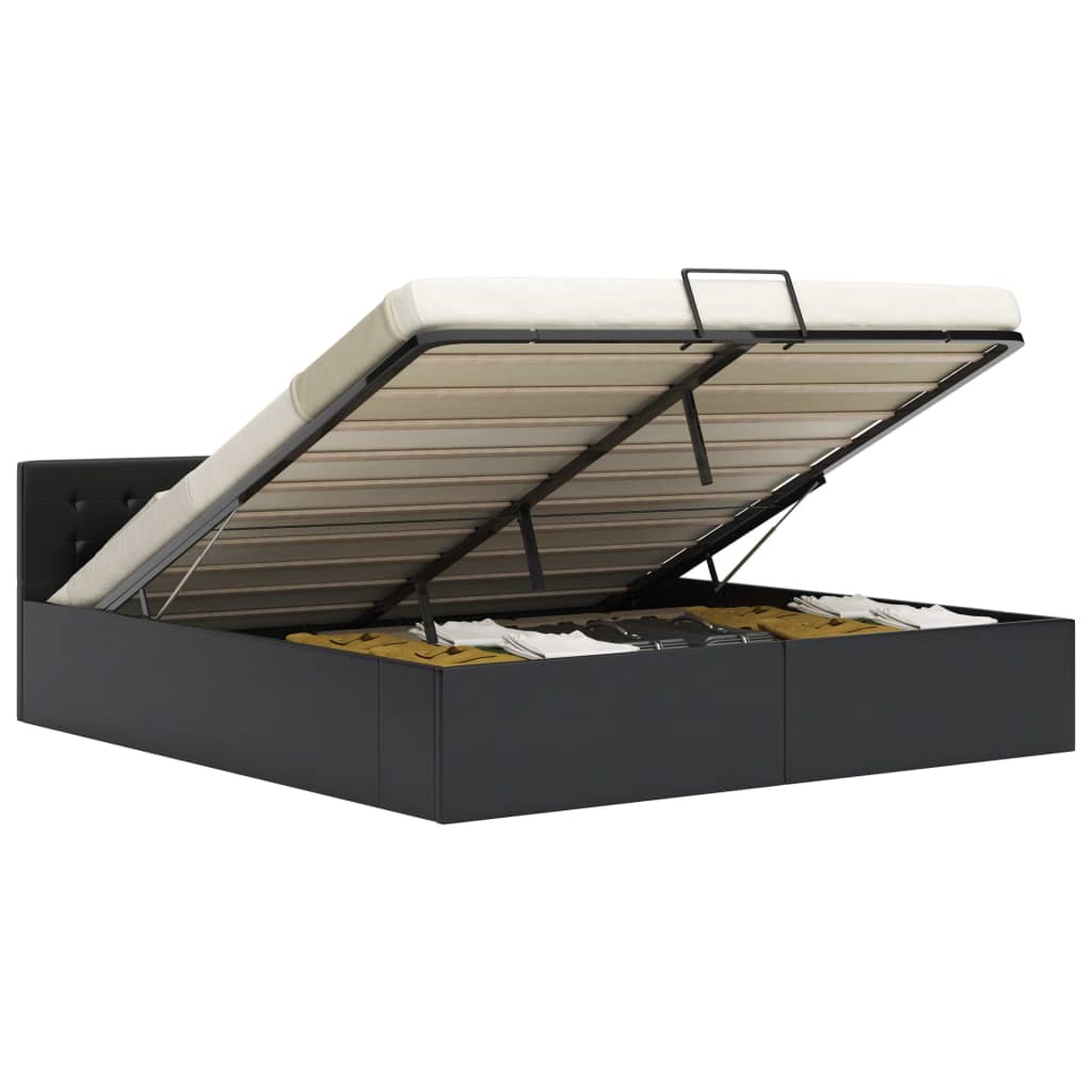Cadre de lit avec rangement hydraulique Similicuir 180x200 cm - XIOS