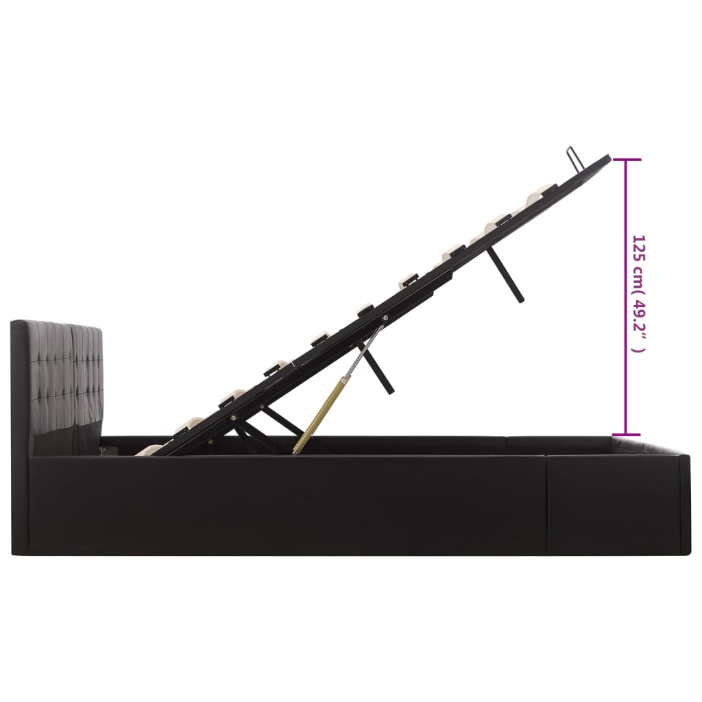 Cadre de lit avec rangement hydraulique Similicuir 180x200 cm - XIOS