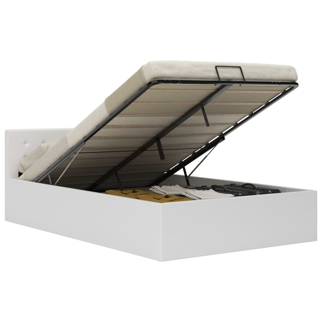 Cadre de lit avec rangement hydraulique 140x200 cm similicuir - XIOS