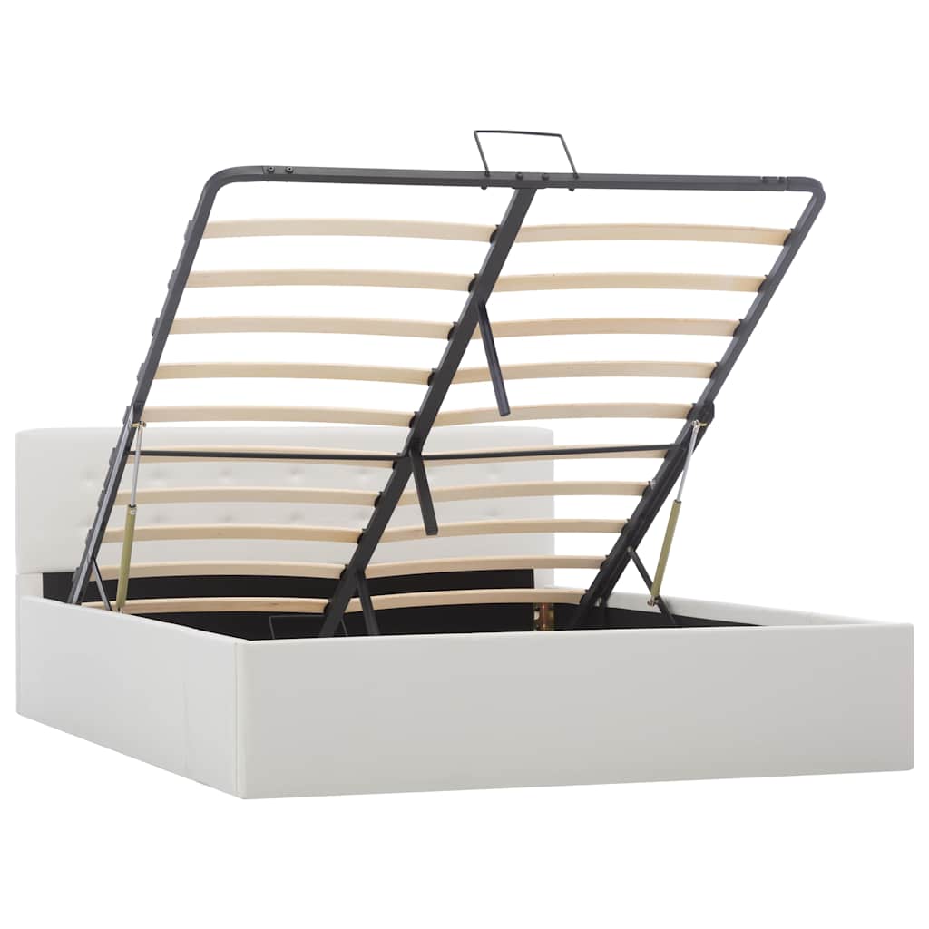 Cadre de lit avec rangement hydraulique 140x200 cm similicuir