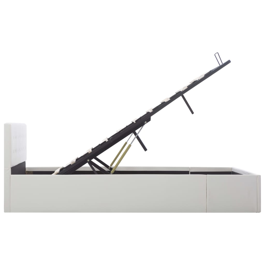 Cadre de lit avec rangement hydraulique 140x200 cm similicuir