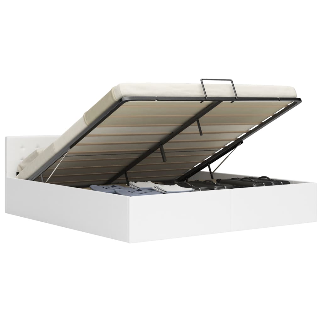 Cadre de lit avec rangement hydraulique Similicuir 160x200 cm - XIOS