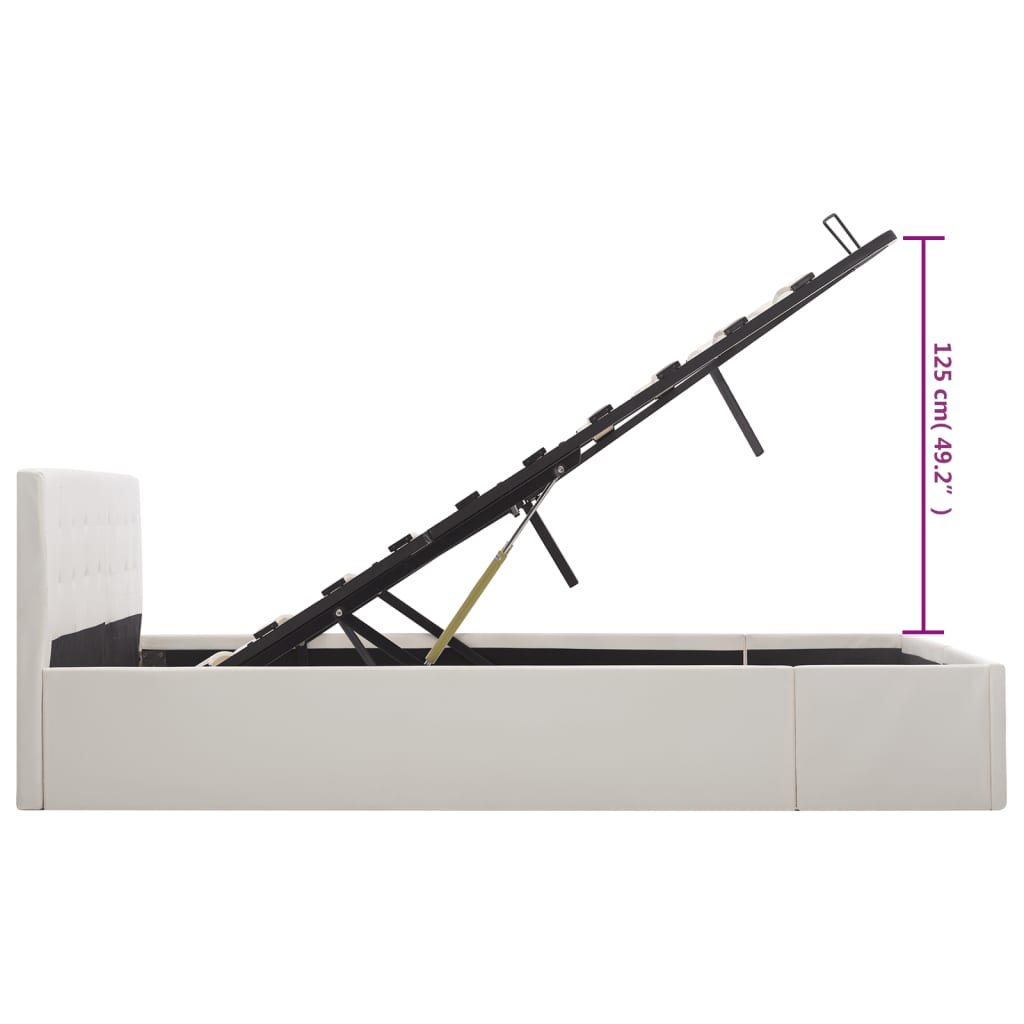 Cadre de lit avec rangement hydraulique Similicuir 160x200 cm - XIOS