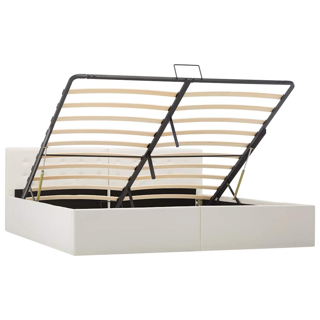 Cadre de lit avec rangement hydraulique 180x200 cm similicuir - XIOS