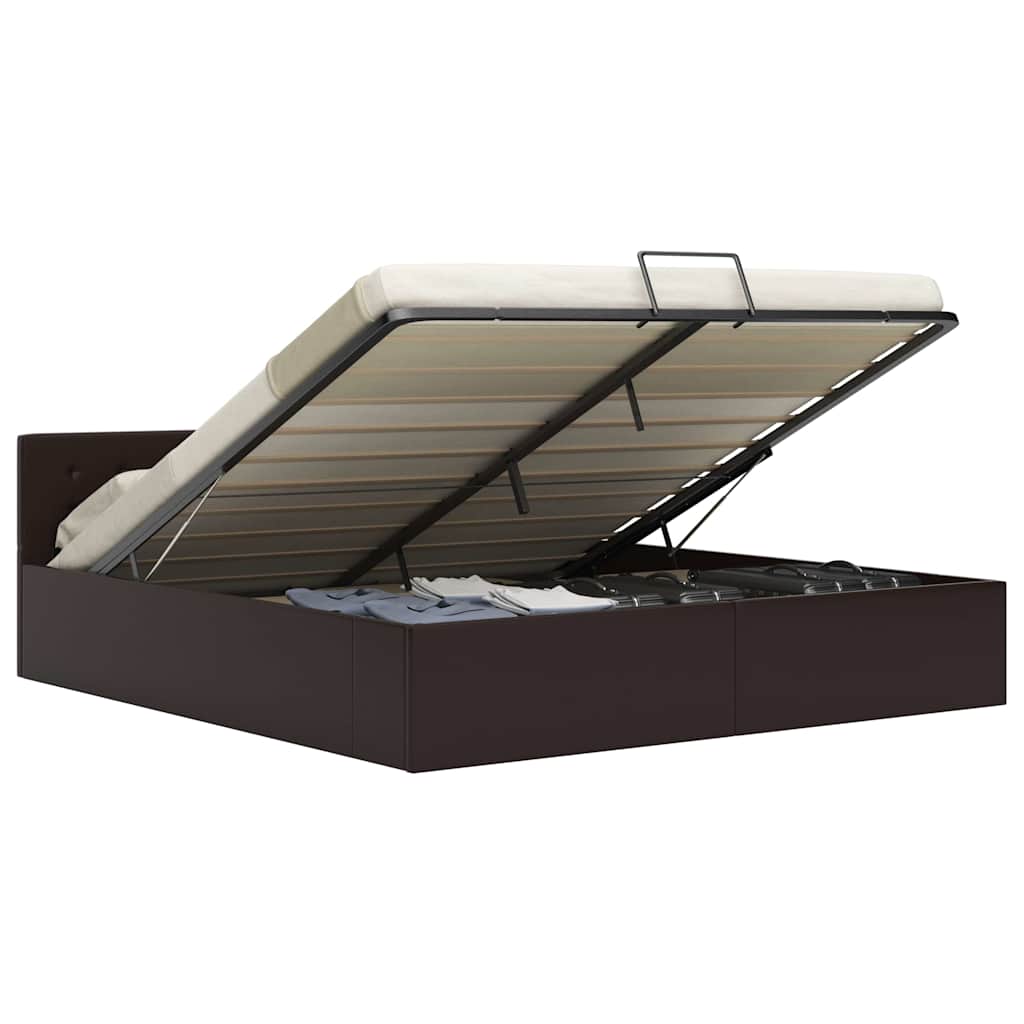 Cadre de lit avec rangement hydraulique Similicuir 180x200 cm