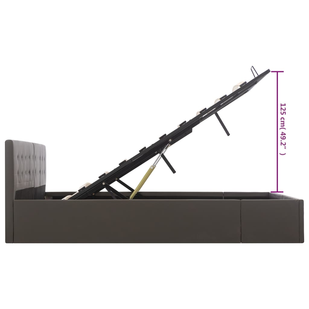 Cadre de lit avec rangement hydraulique Similicuir 180x200 cm - XIOS