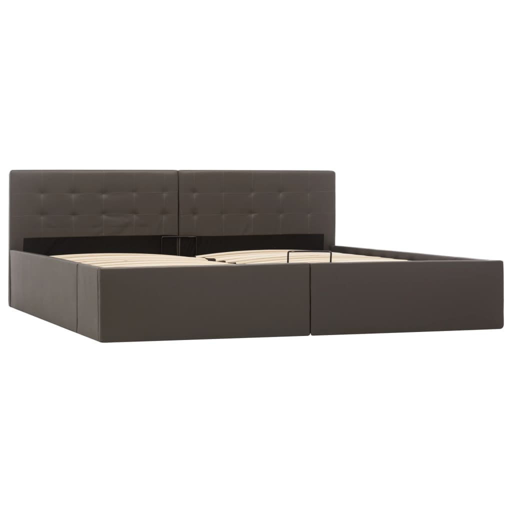 Cadre de lit avec rangement hydraulique Similicuir 180x200 cm - XIOS
