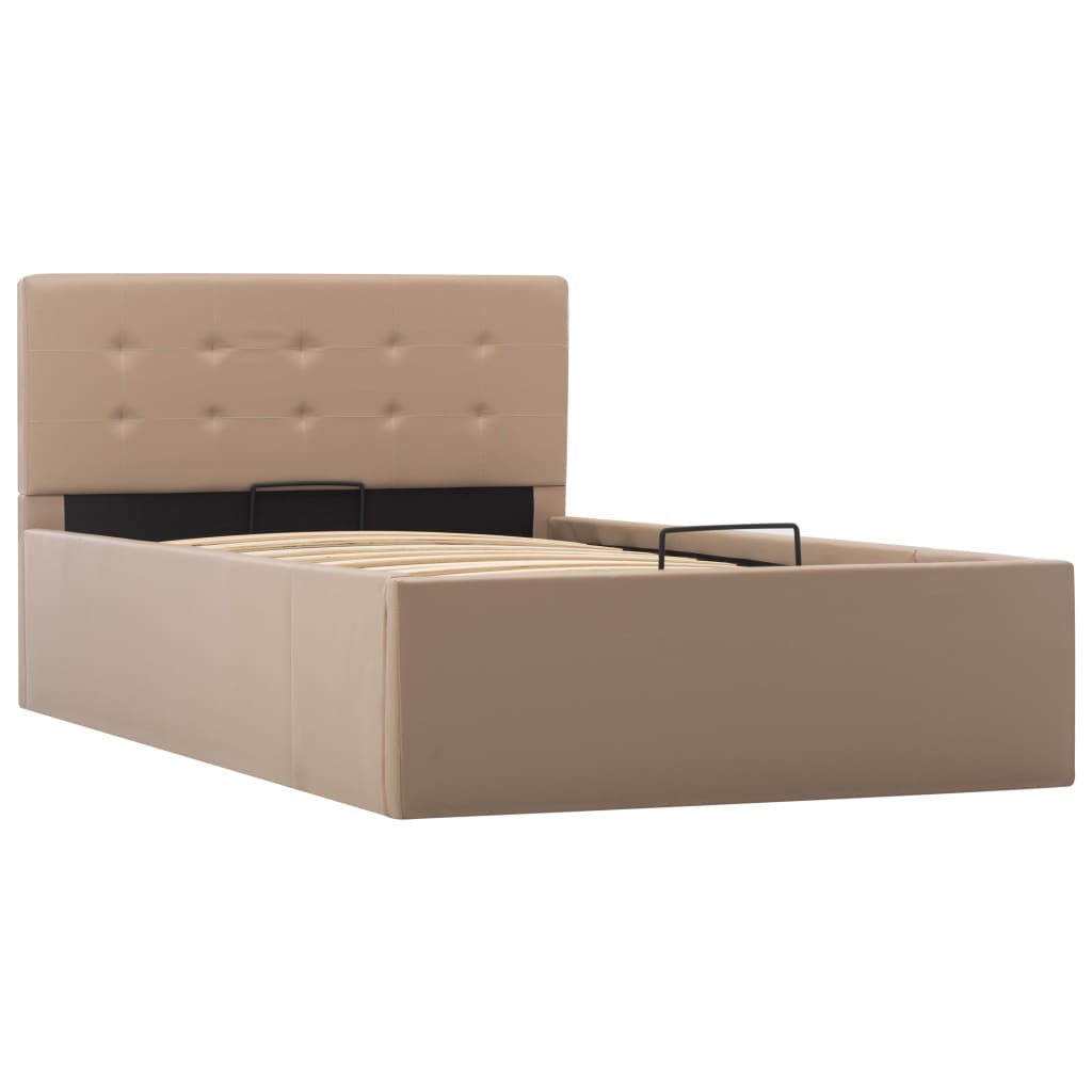 Cadre de lit à stockage Cappuccino Similicuir 100x200cm - XIOS