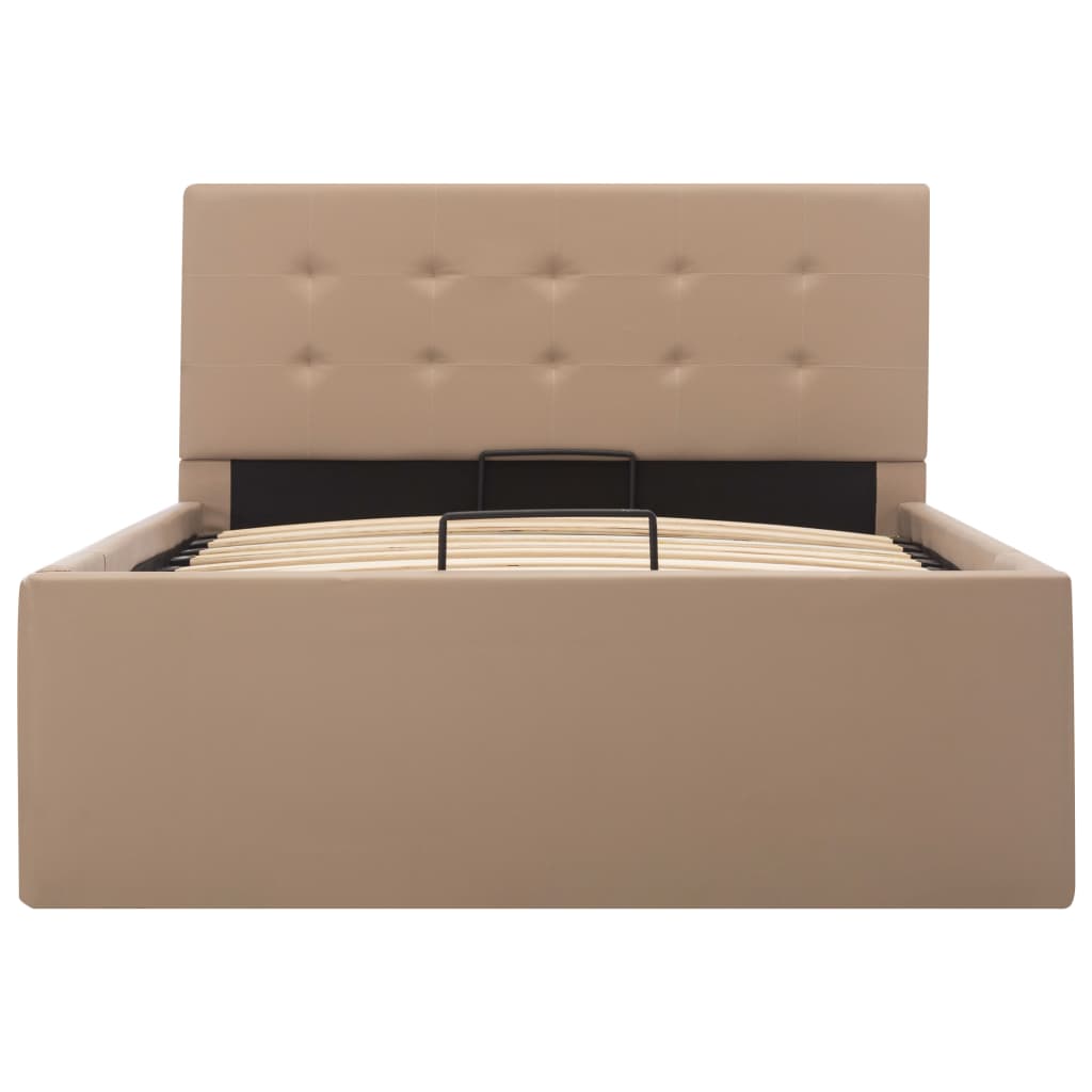 Cadre de lit à stockage Cappuccino Similicuir 100x200cm - XIOS