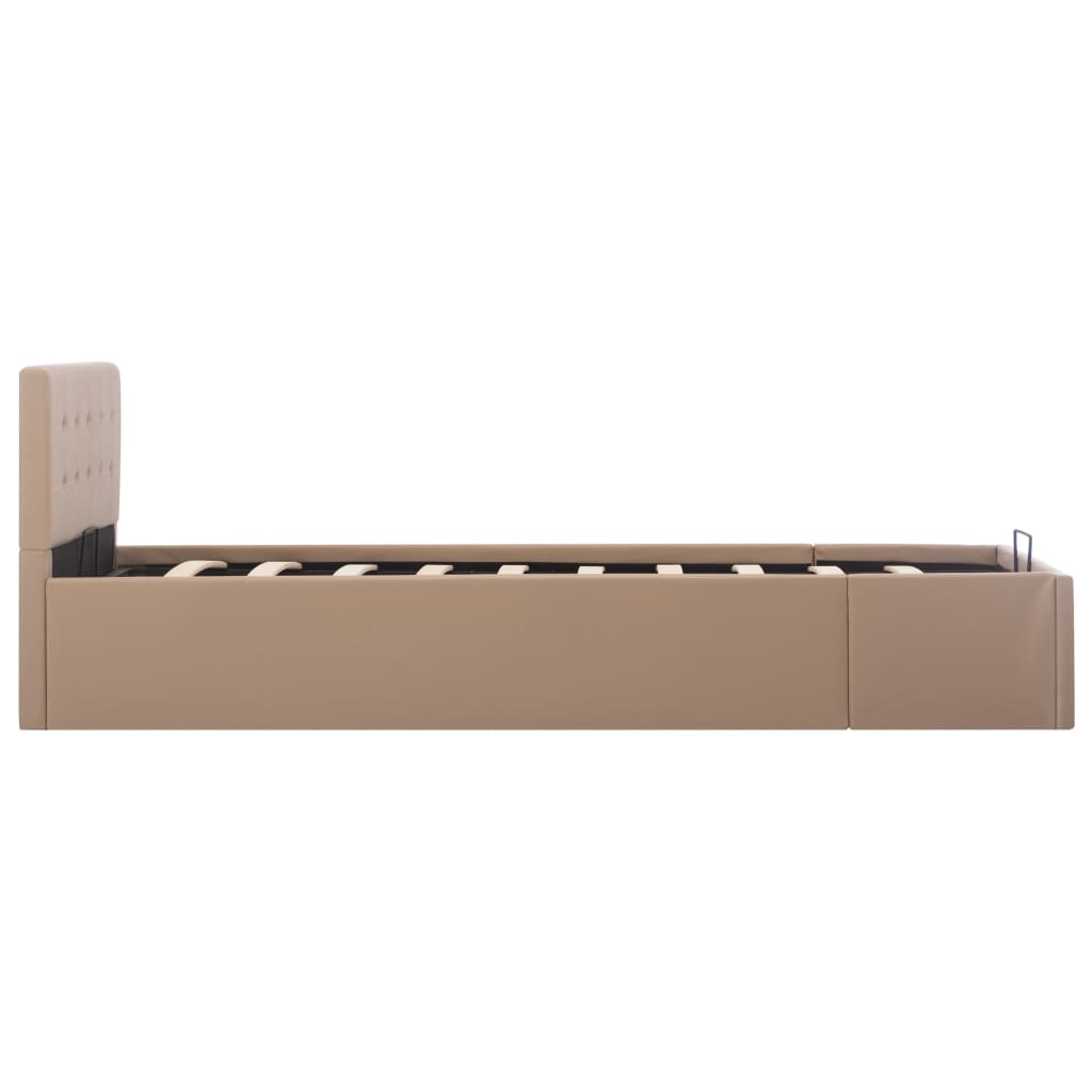 Cadre de lit à stockage Cappuccino Similicuir 100x200cm - XIOS