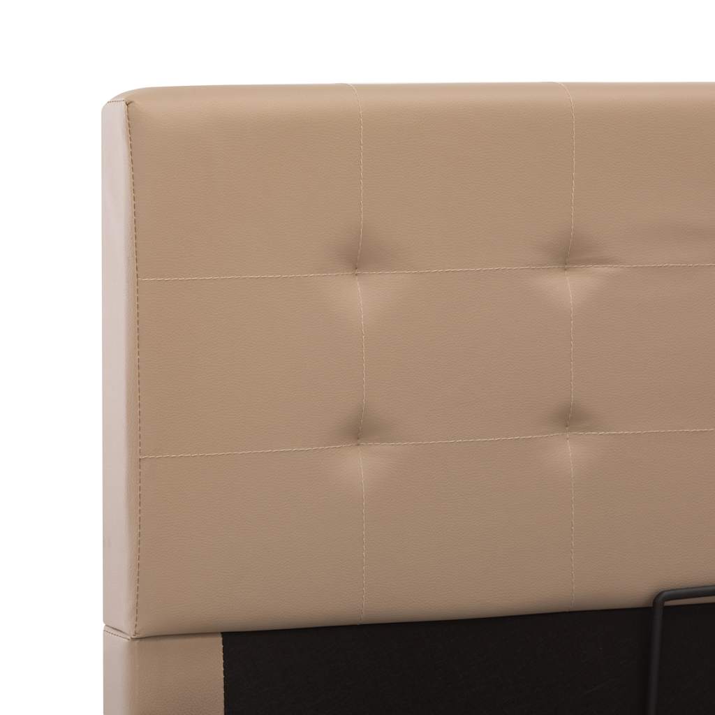 Cadre de lit à stockage Cappuccino Similicuir 100x200cm - XIOS