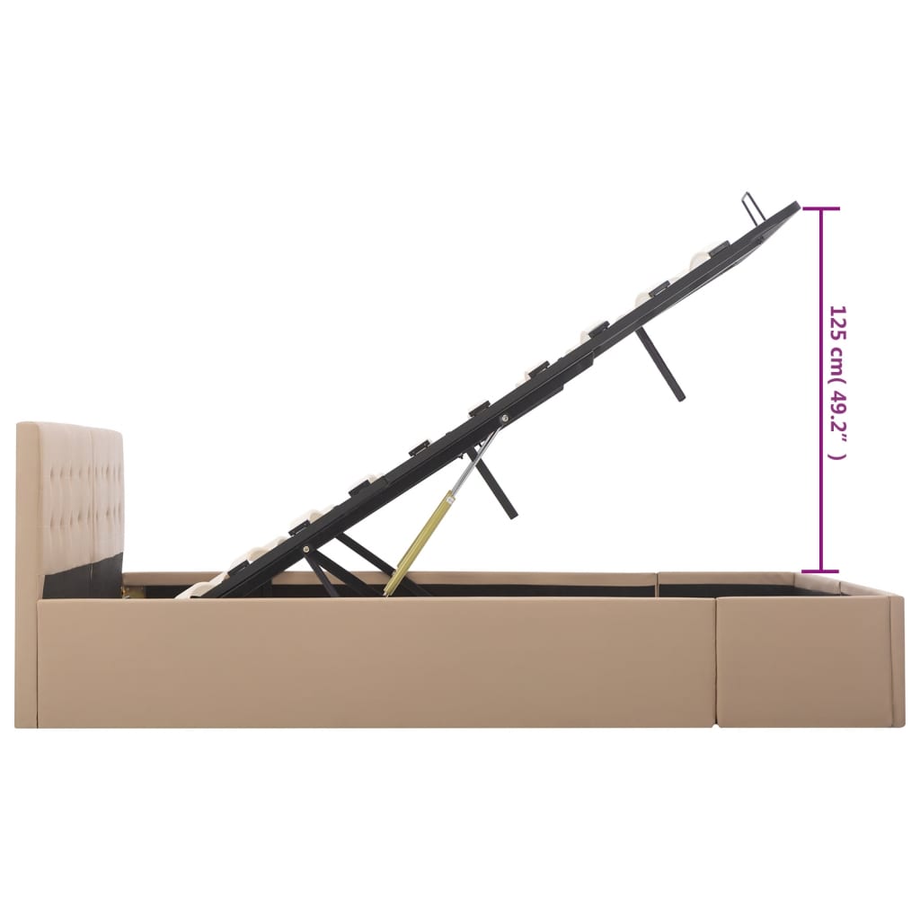 Cadre de lit avec rangement hydraulique Similicuir 160x200 cm - XIOS