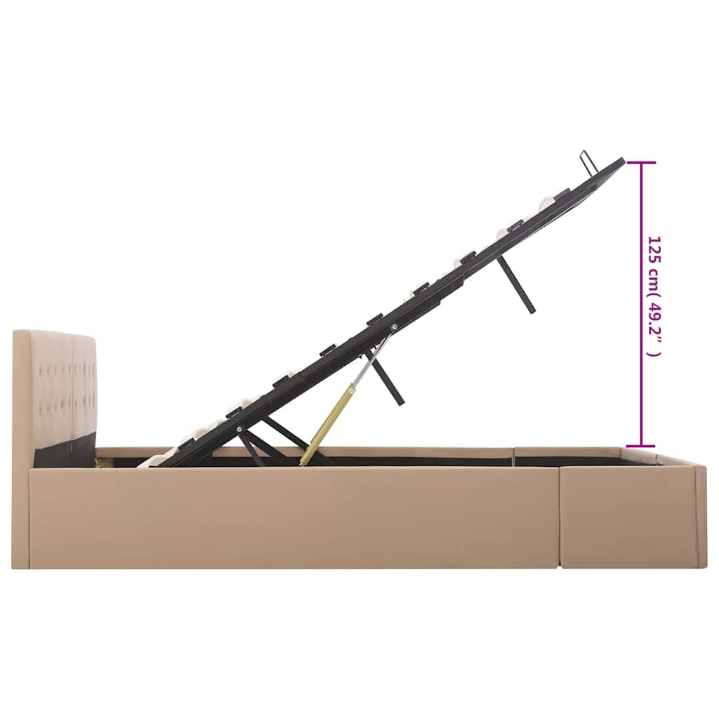 Cadre de lit avec rangement hydraulique Similicuir 180x200 cm - XIOS