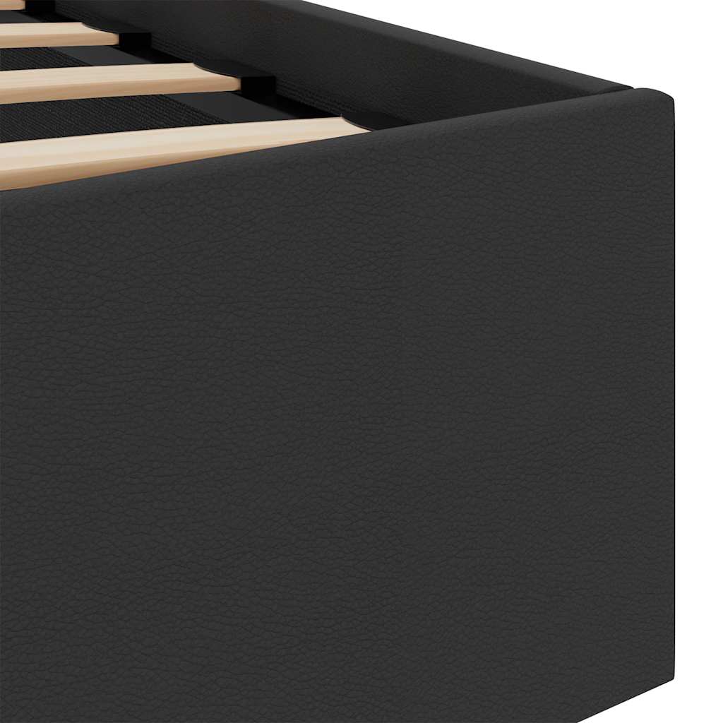 Cadre de lit à rangement hydraulique sans matelas avec LED noir - XIOS