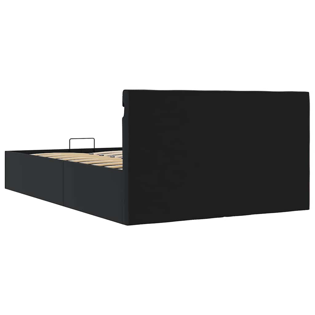Cadre de lit à rangement hydraulique sans matelas avec LED noir - XIOS