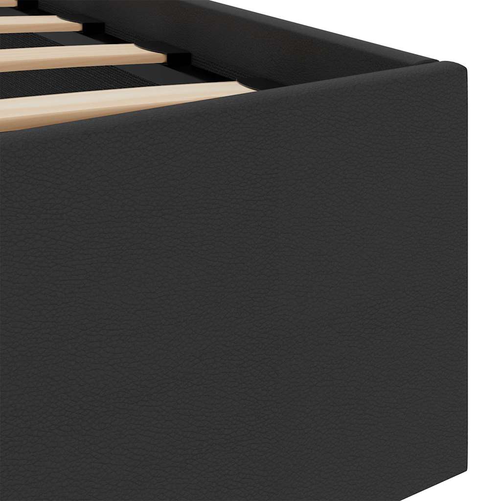 Cadre de lit à rangement hydraulique sans matelas avec LED noir - XIOS