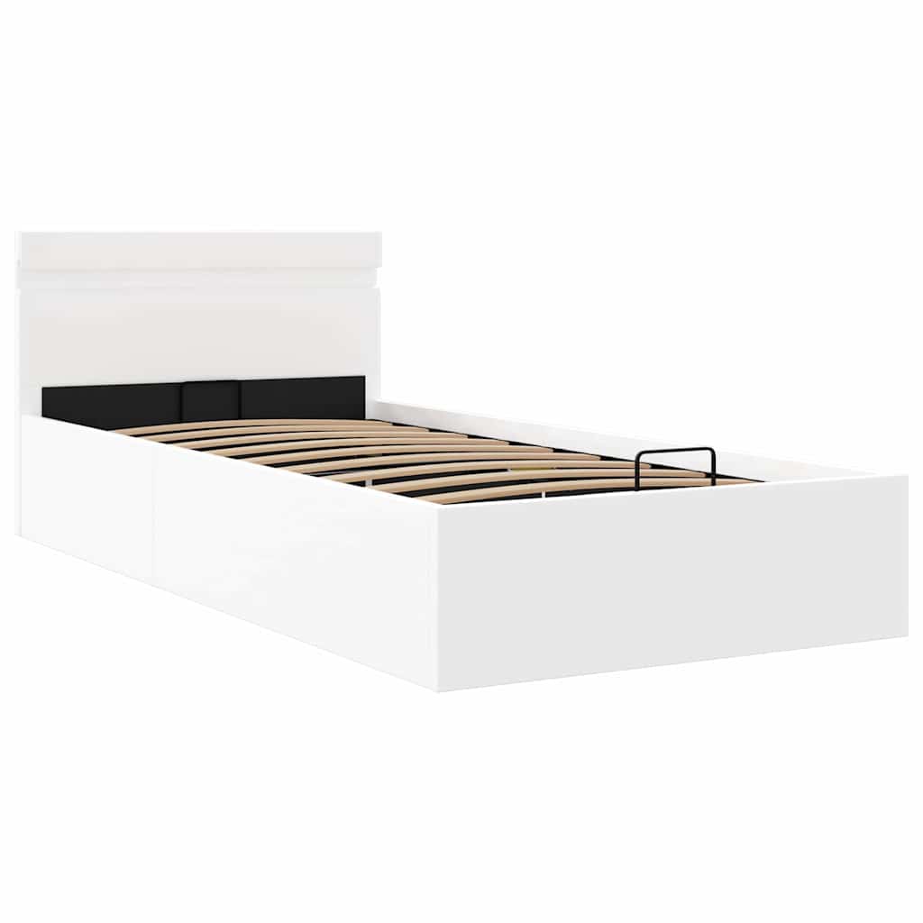 Cadre de lit à rangement hydraulique sans matelas avec LED - XIOS