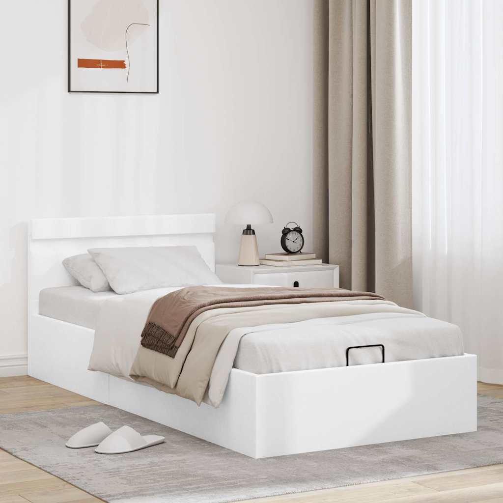 Cadre de lit à rangement hydraulique sans matelas avec LED - XIOS