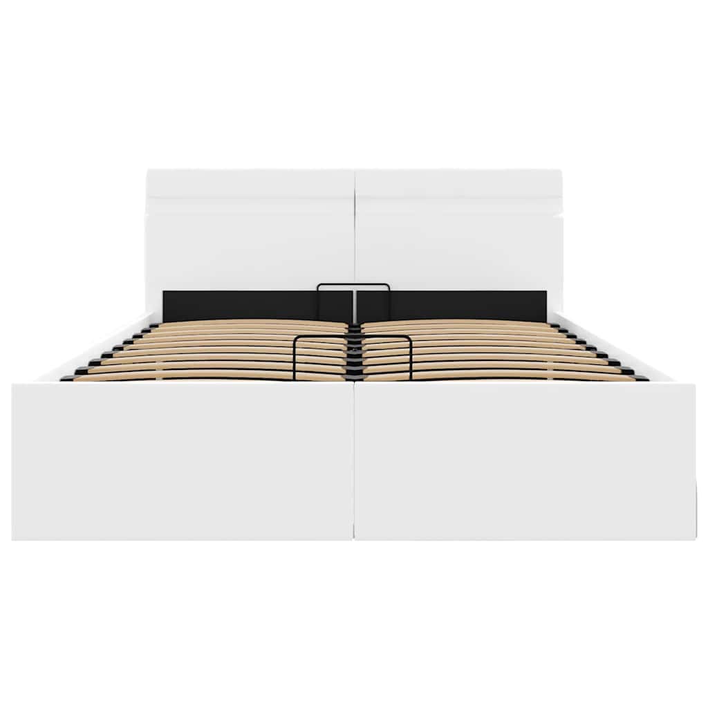 Cadre de lit à rangement hydraulique sans matelas avec LED