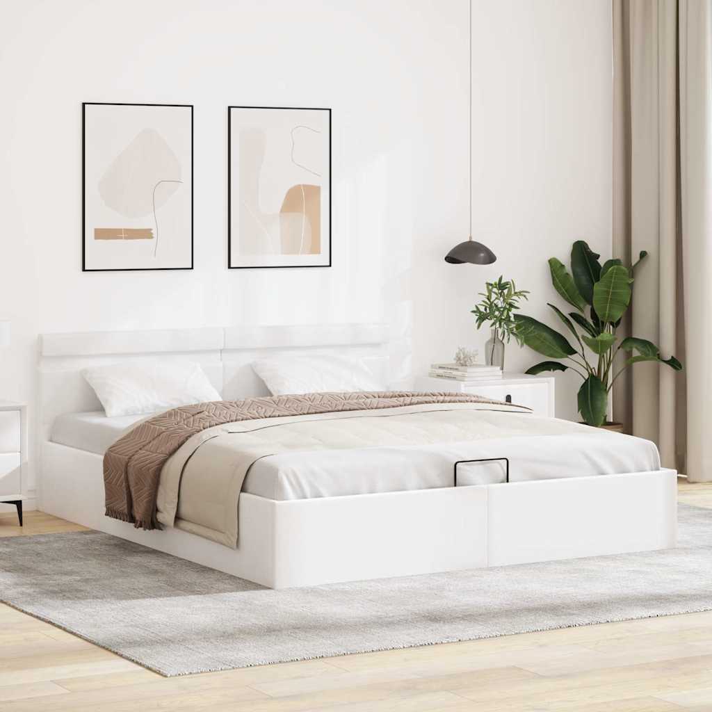 Cadre de lit à rangement hydraulique sans matelas avec LED - XIOS