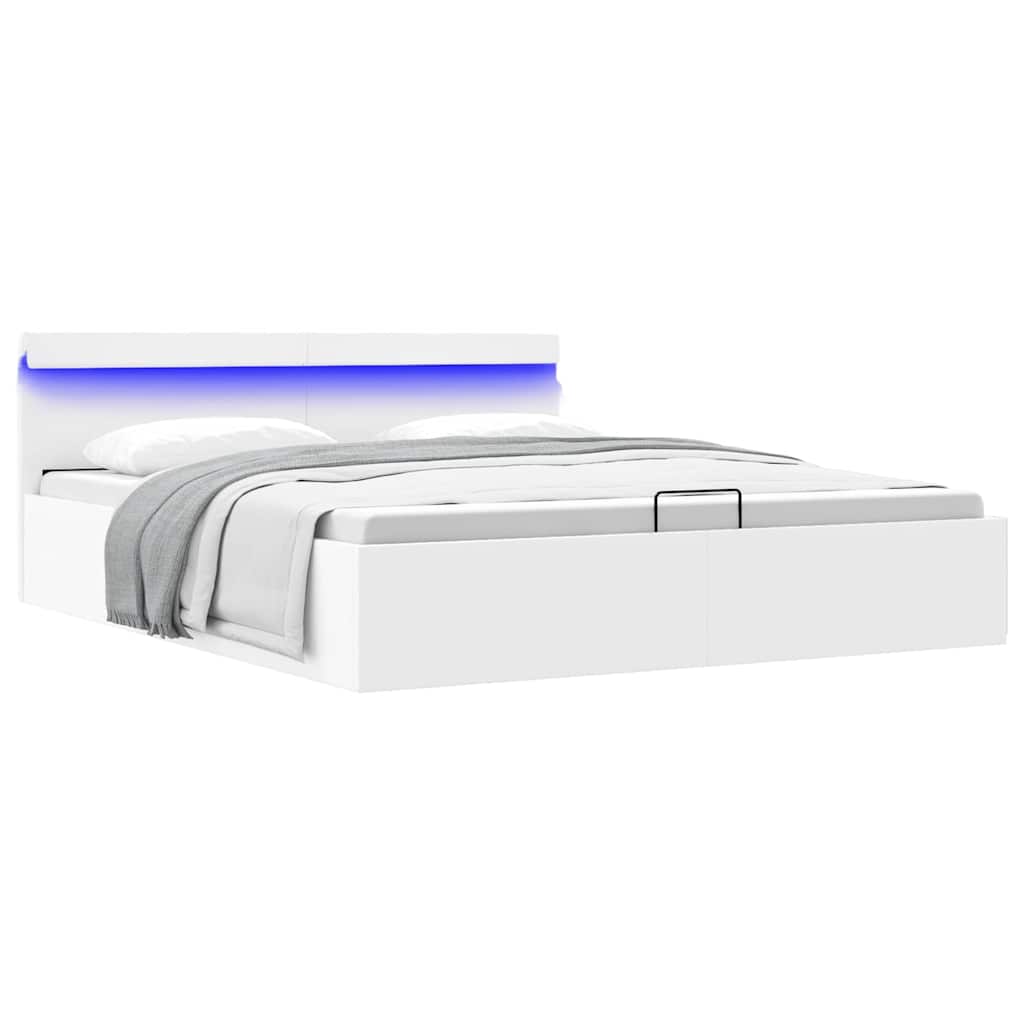 Cadre de lit à rangement hydraulique sans matelas avec LED - XIOS