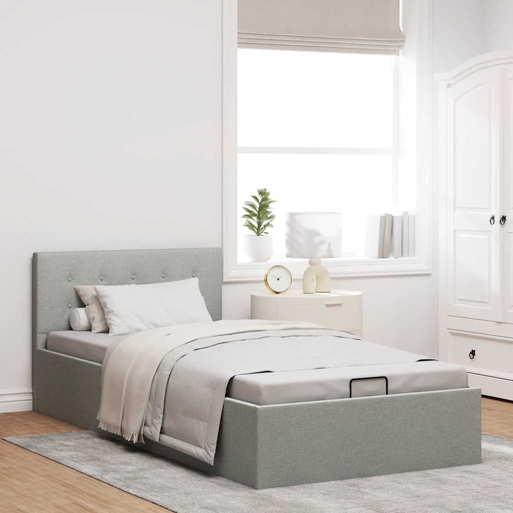 Cadre de lit à rangement hydraulique sans matelas 90x200 cm - XIOS