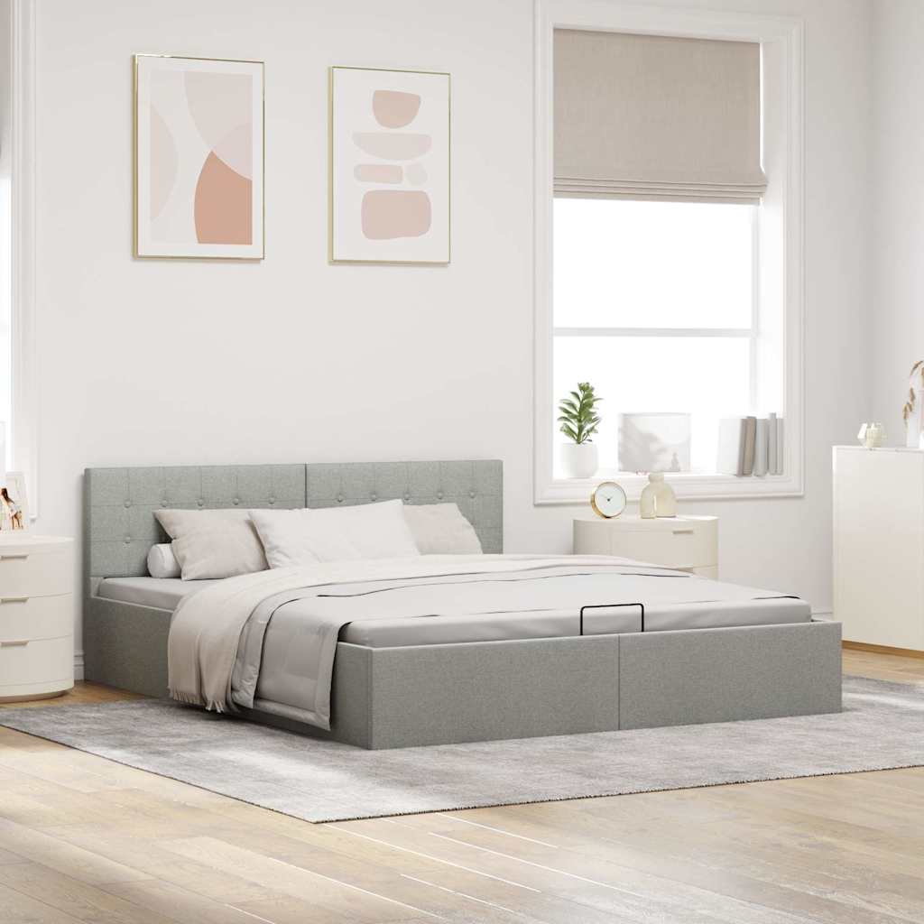 Cadre de lit à rangement hydraulique sans matelas 180x200 cm