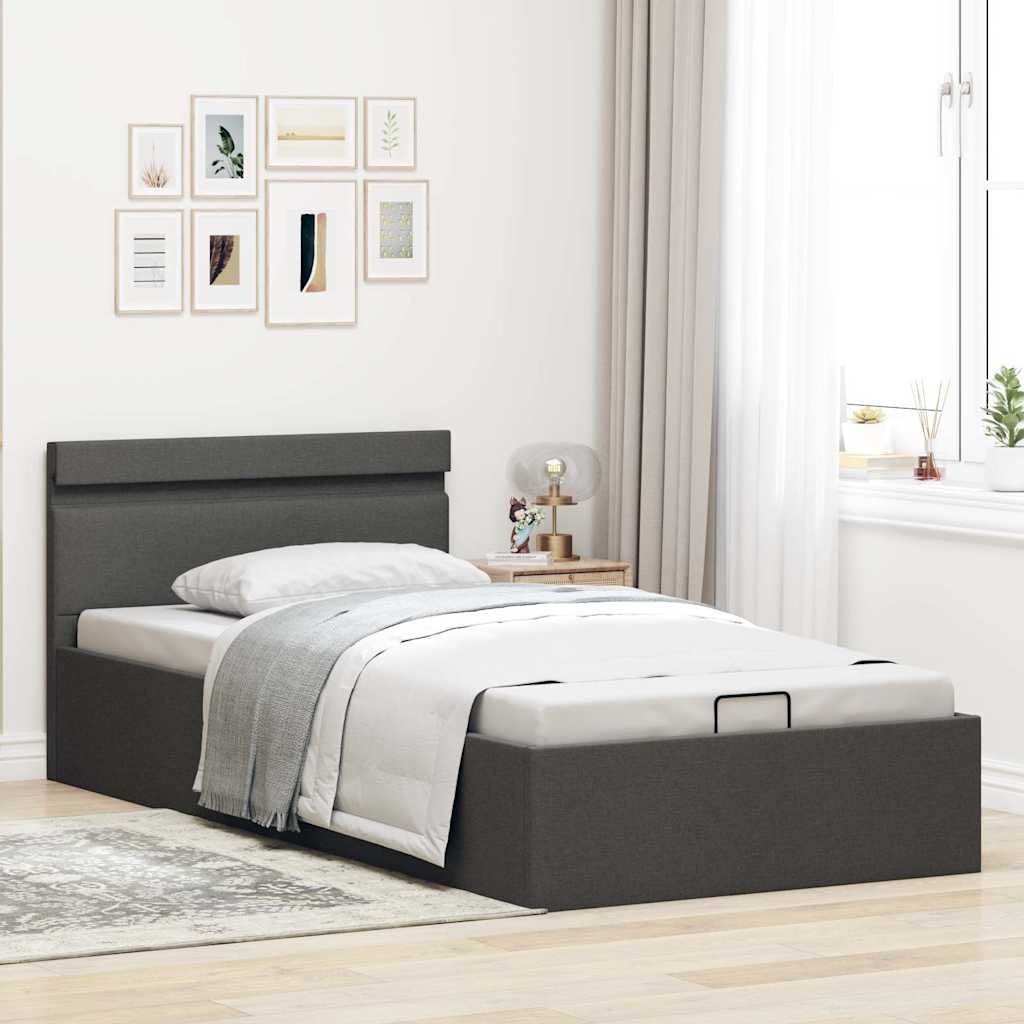 Cadre de lit à rangement hydraulique sans matelas 100x200 cm - XIOS