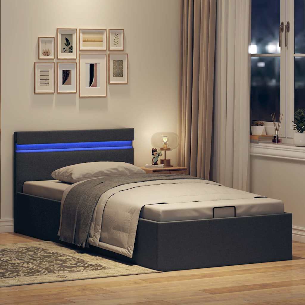 Cadre de lit à rangement hydraulique sans matelas 100x200 cm - XIOS