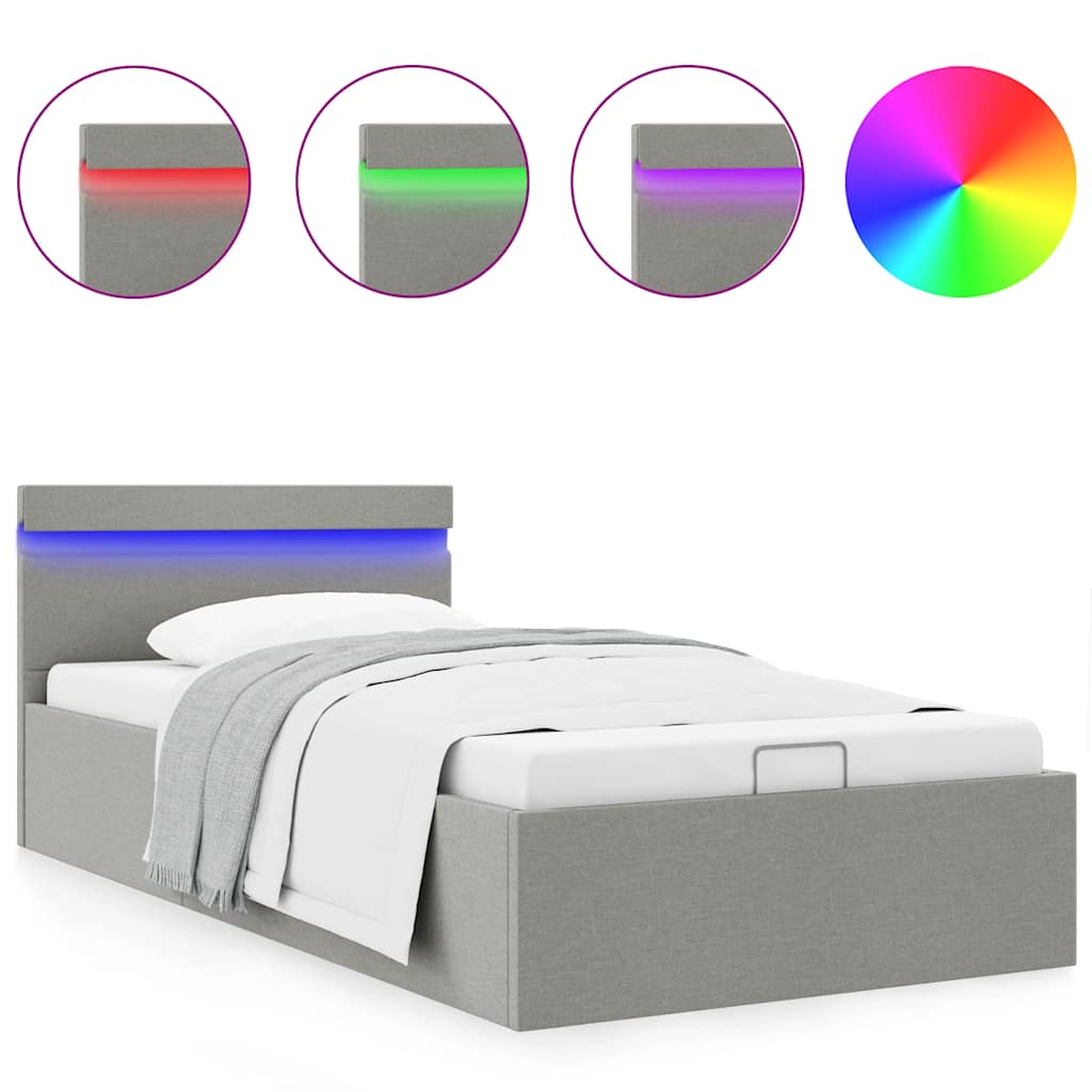 Cadre de lit à rangement hydraulique sans matelas 100x200 cm - XIOS