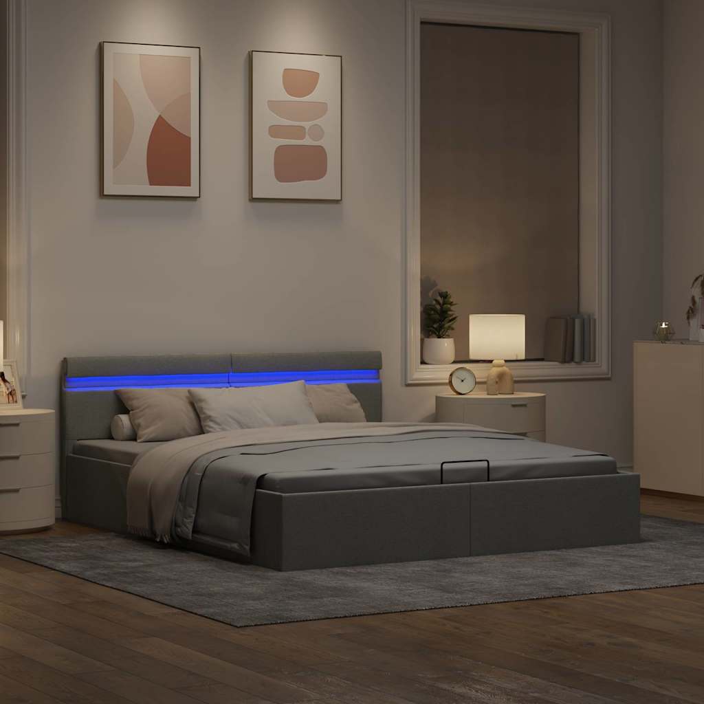 Cadre de lit à rangement hydraulique sans matelas 160x200 cm - XIOS