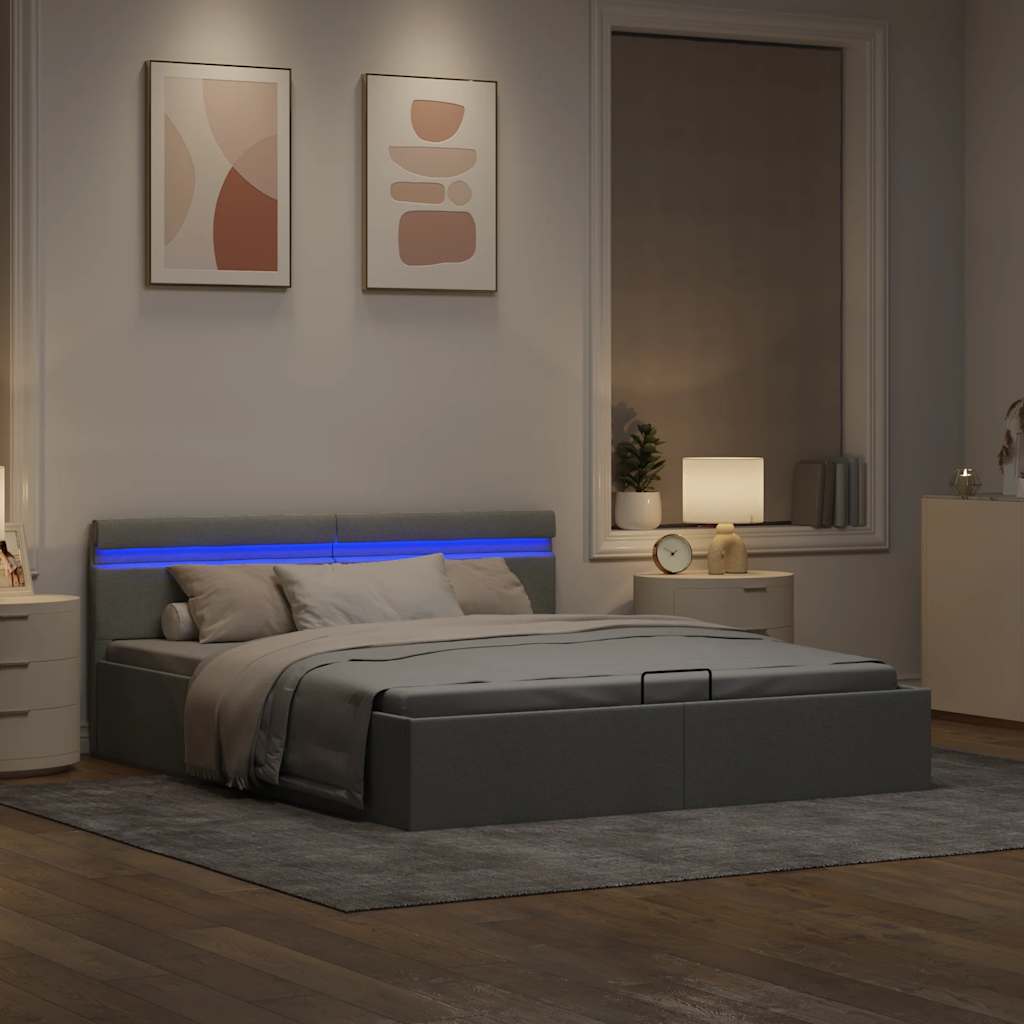 Cadre de lit à rangement hydraulique sans matelas 180x200 cm - XIOS