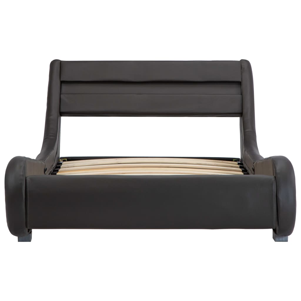 Cadre de lit avec LED sans matelas Gris Similicuir 100x200 cm - XIOS