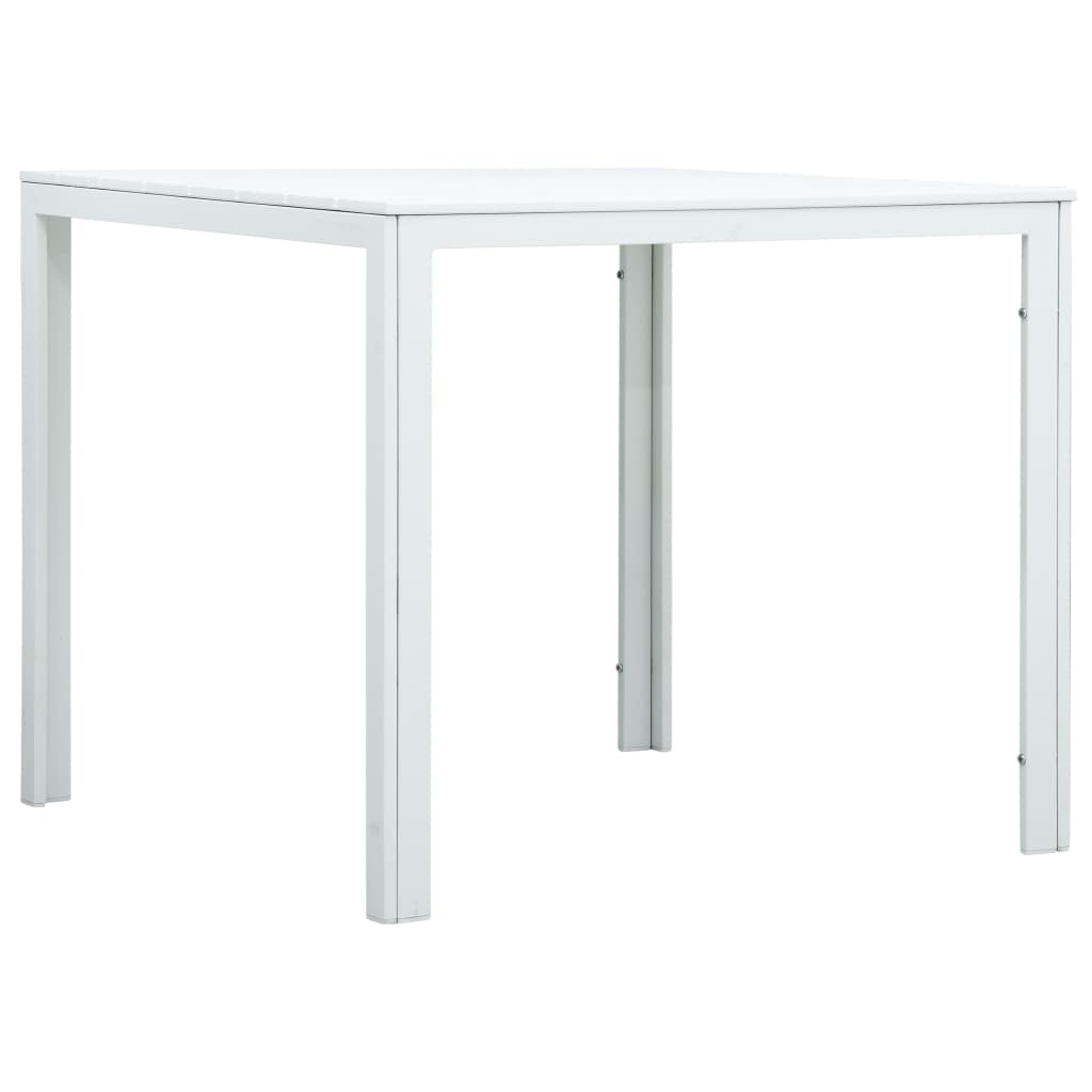 Table basse Blanc 78x78x74 cm PEHD Aspect de bois - XIOS