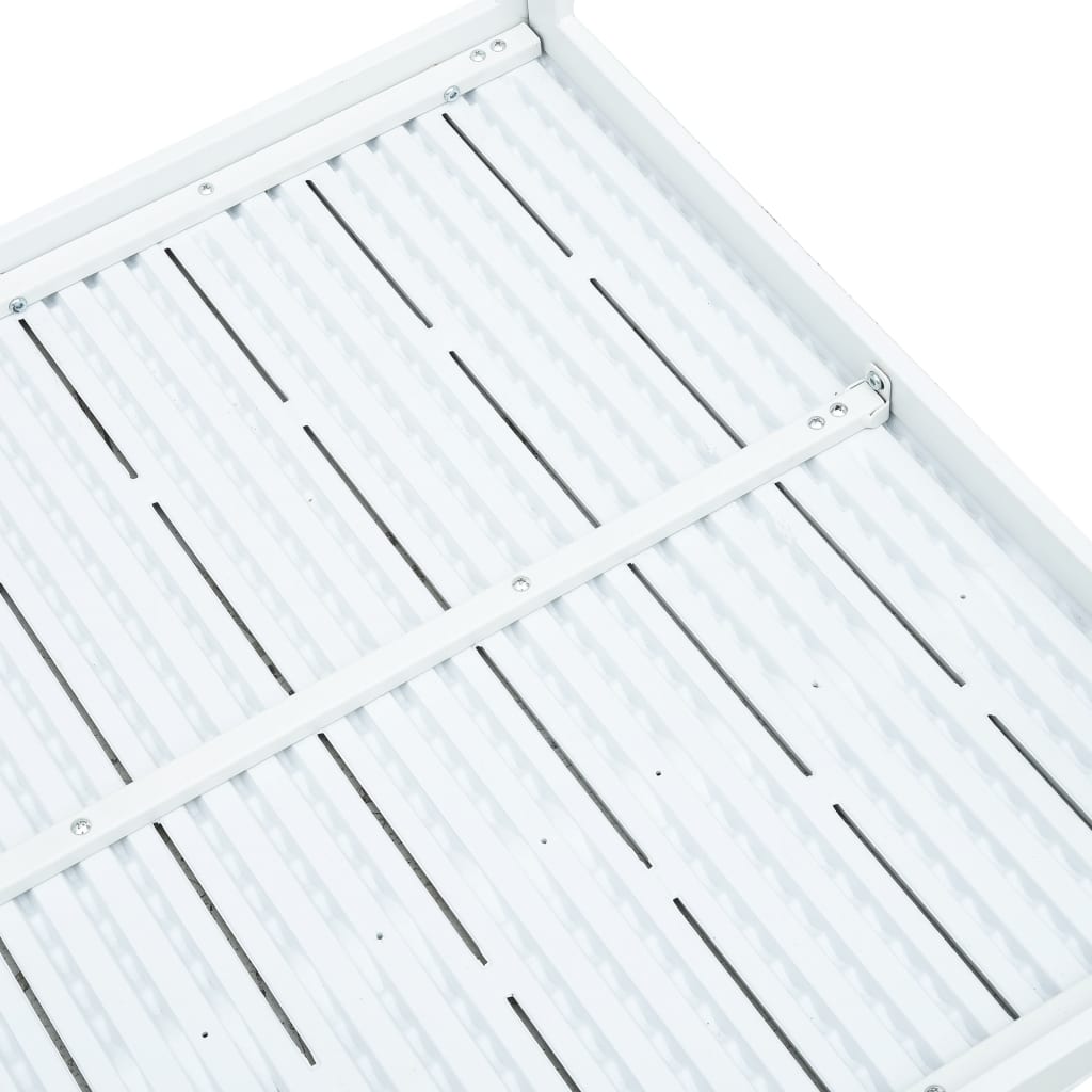 Table basse Blanc 78x78x74 cm PEHD Aspect de bois - XIOS