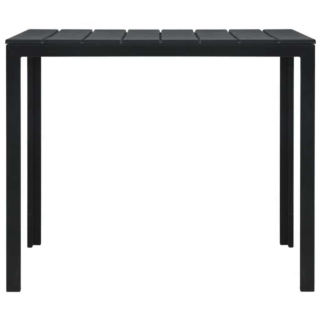 Table basse Noir 78x78x74 cm PEHD Aspect de bois - XIOS