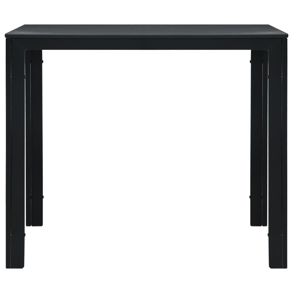 Table basse Noir 78x78x74 cm PEHD Aspect de bois - XIOS