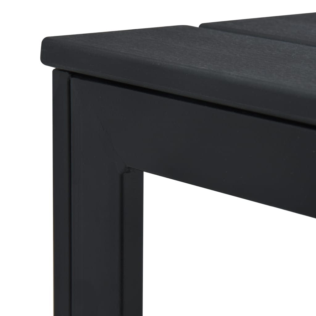 Table basse Noir 78x78x74 cm PEHD Aspect de bois - XIOS