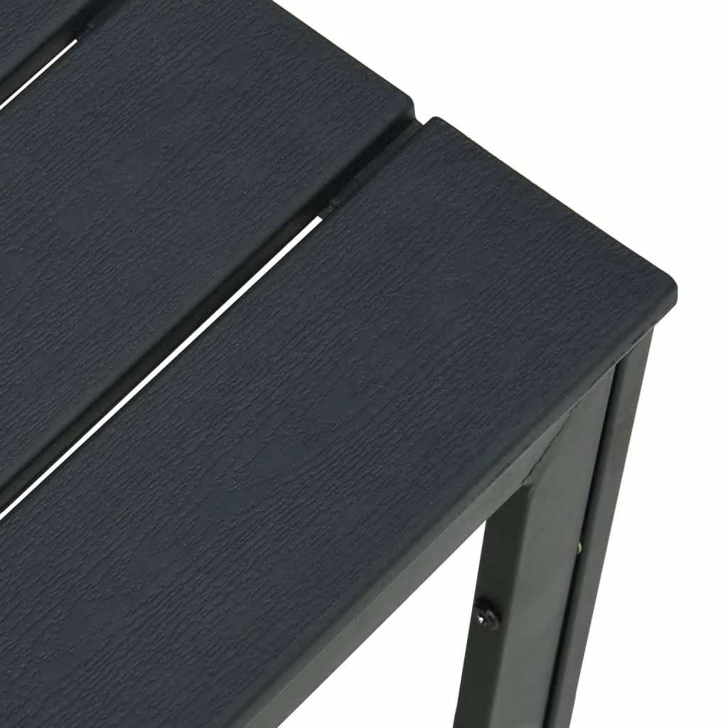 Table basse Noir 78x78x74 cm PEHD Aspect de bois - XIOS