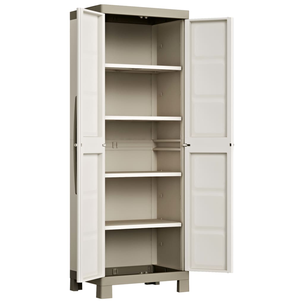 Armoire de rangement à étagères Excellence Beige et taupe 182 cm - XIOS