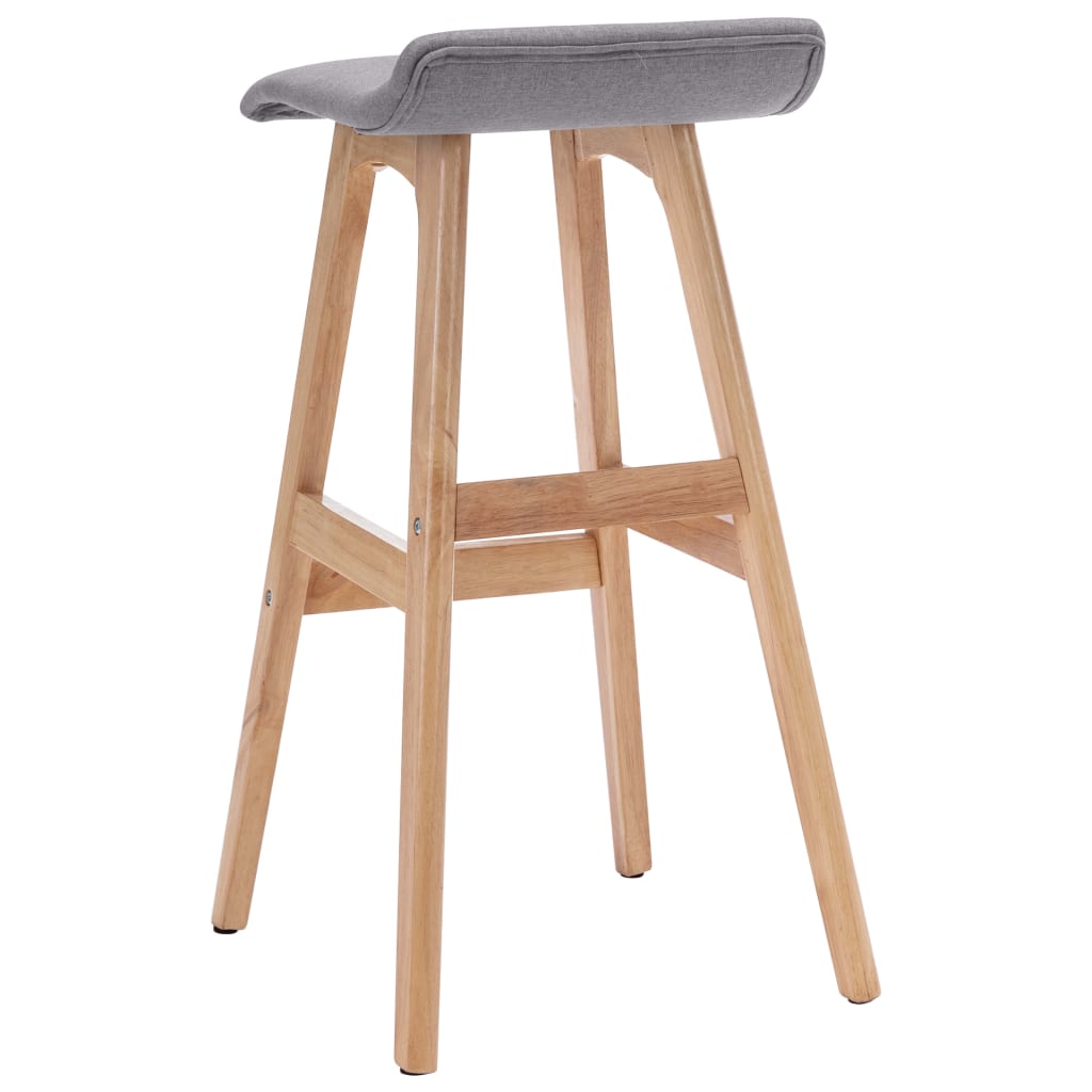 Tabourets de bar lot de 2 gris clair tissu - XIOS