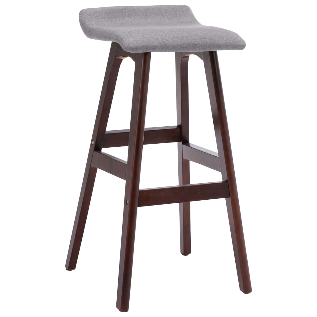 Tabourets de bar lot de 2 gris clair tissu - XIOS