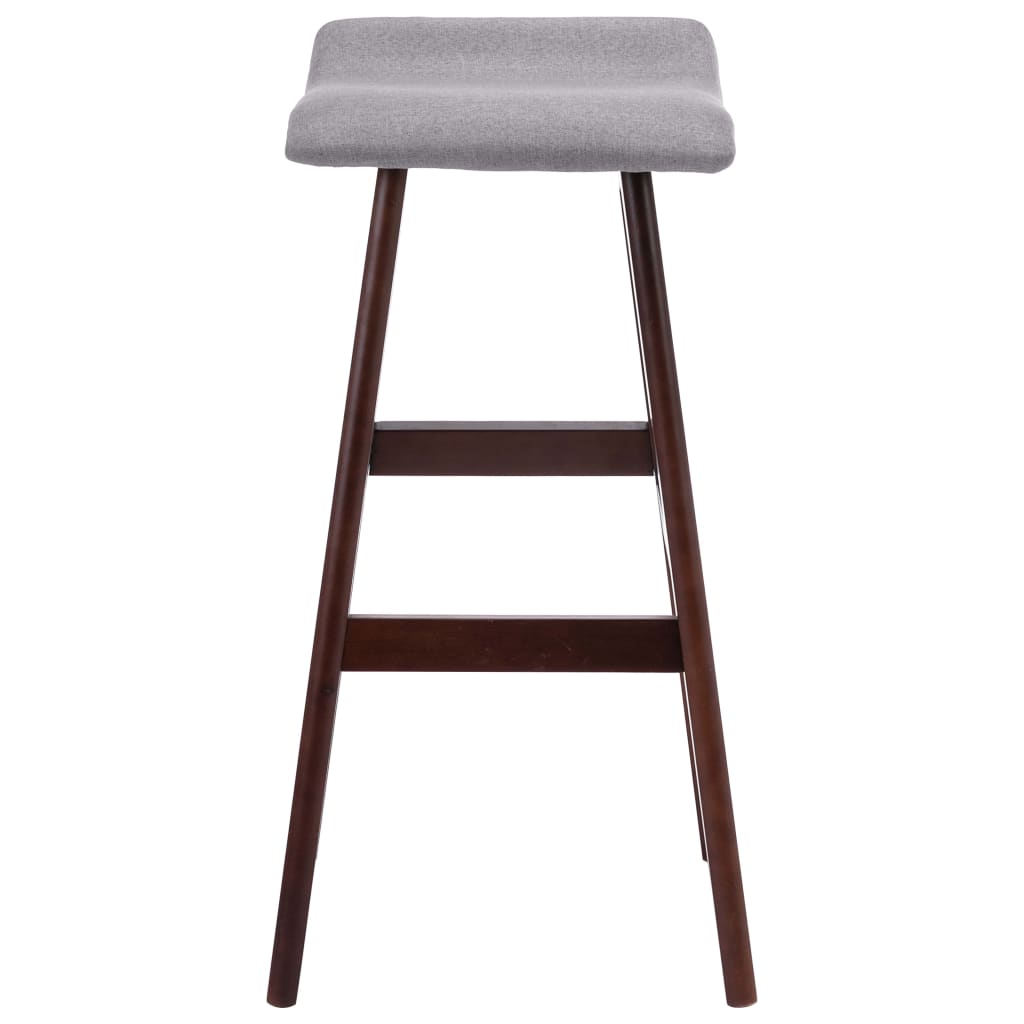Tabourets de bar lot de 2 gris clair tissu - XIOS