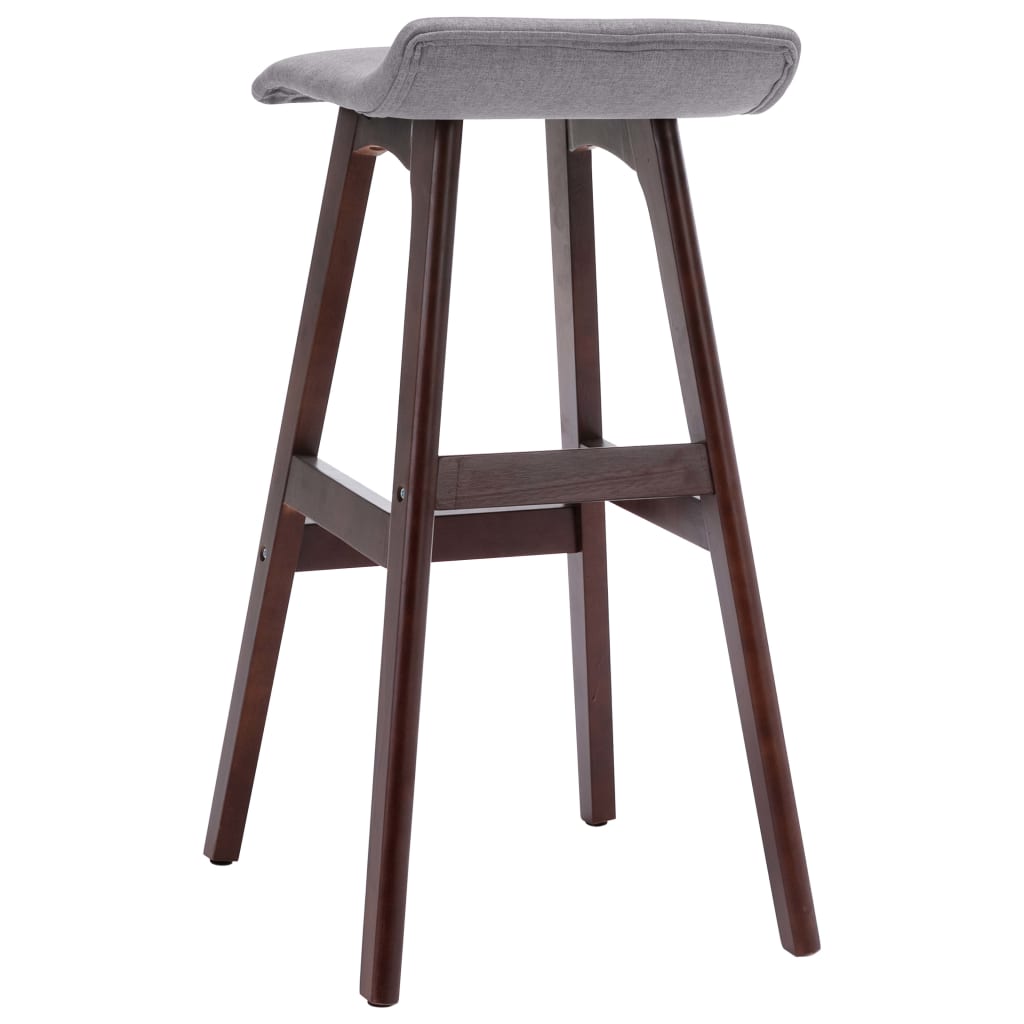 Tabourets de bar lot de 2 gris clair tissu - XIOS