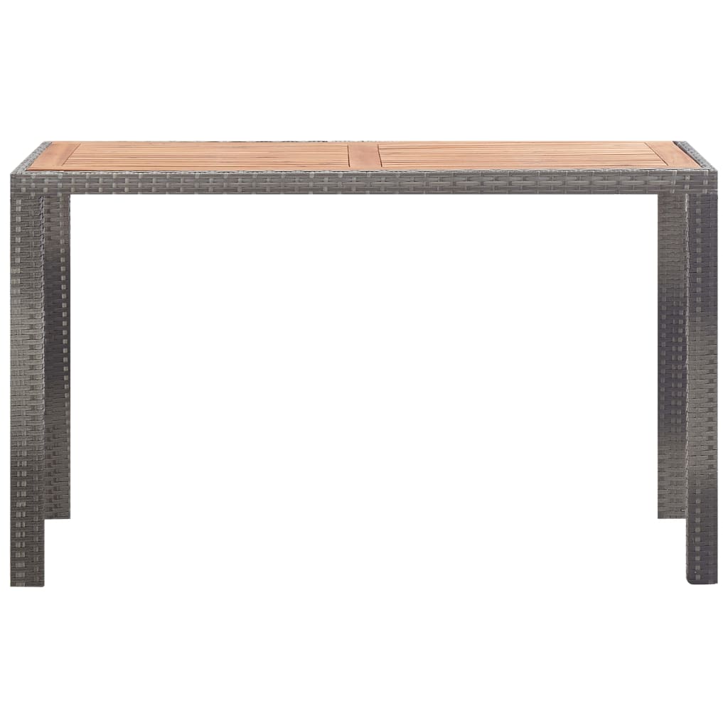 Ensemble à manger d'extérieur 5pcs Rotin bois acacia Anthracite - XIOS