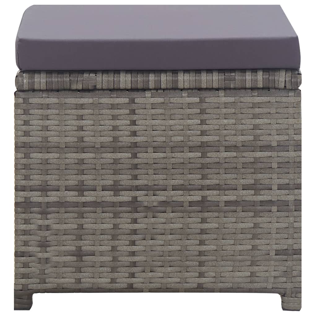Salon de jardin 13 pcs Résine tressée bois d'acacia Anthracite - XIOS