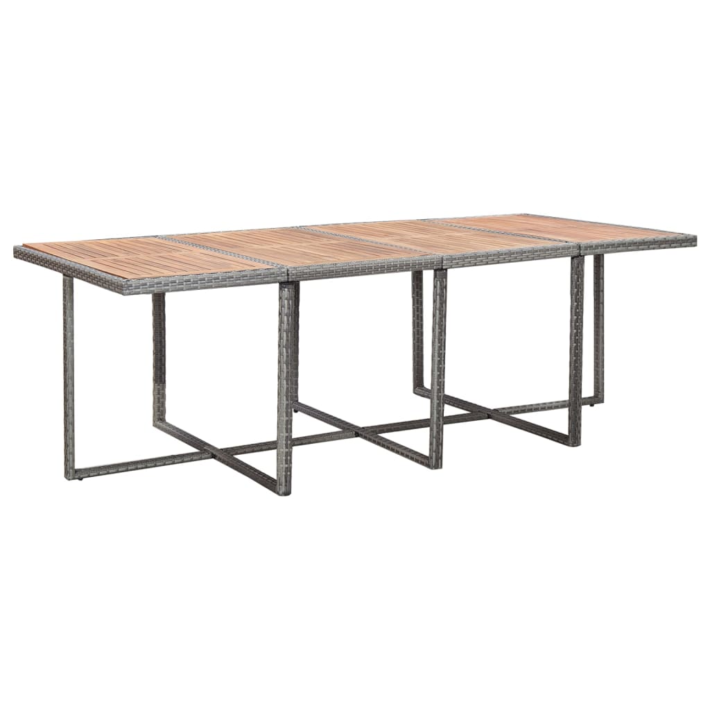 Mobilier à dîner extérieur 13pcs coussins Poly rotin Anthracite