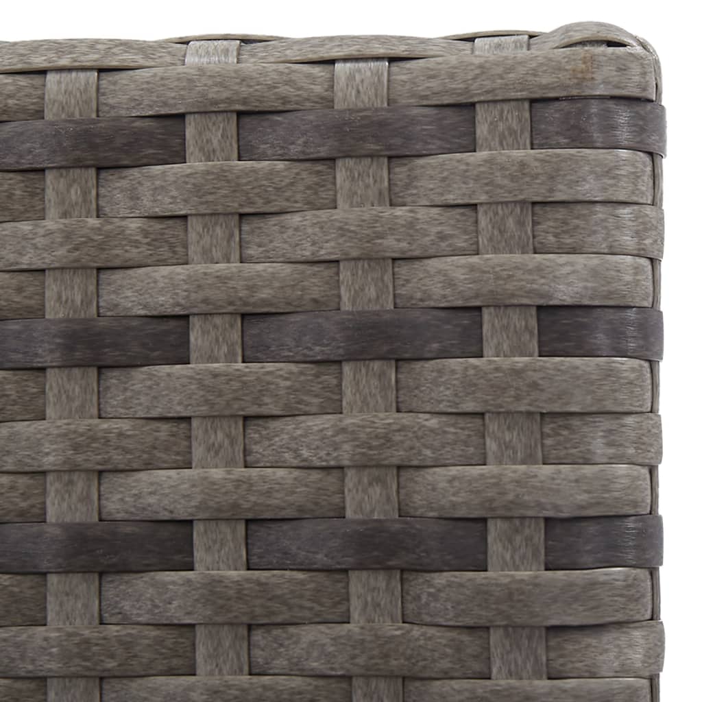 Mobilier à dîner extérieur 13pcs coussins Poly rotin Anthracite