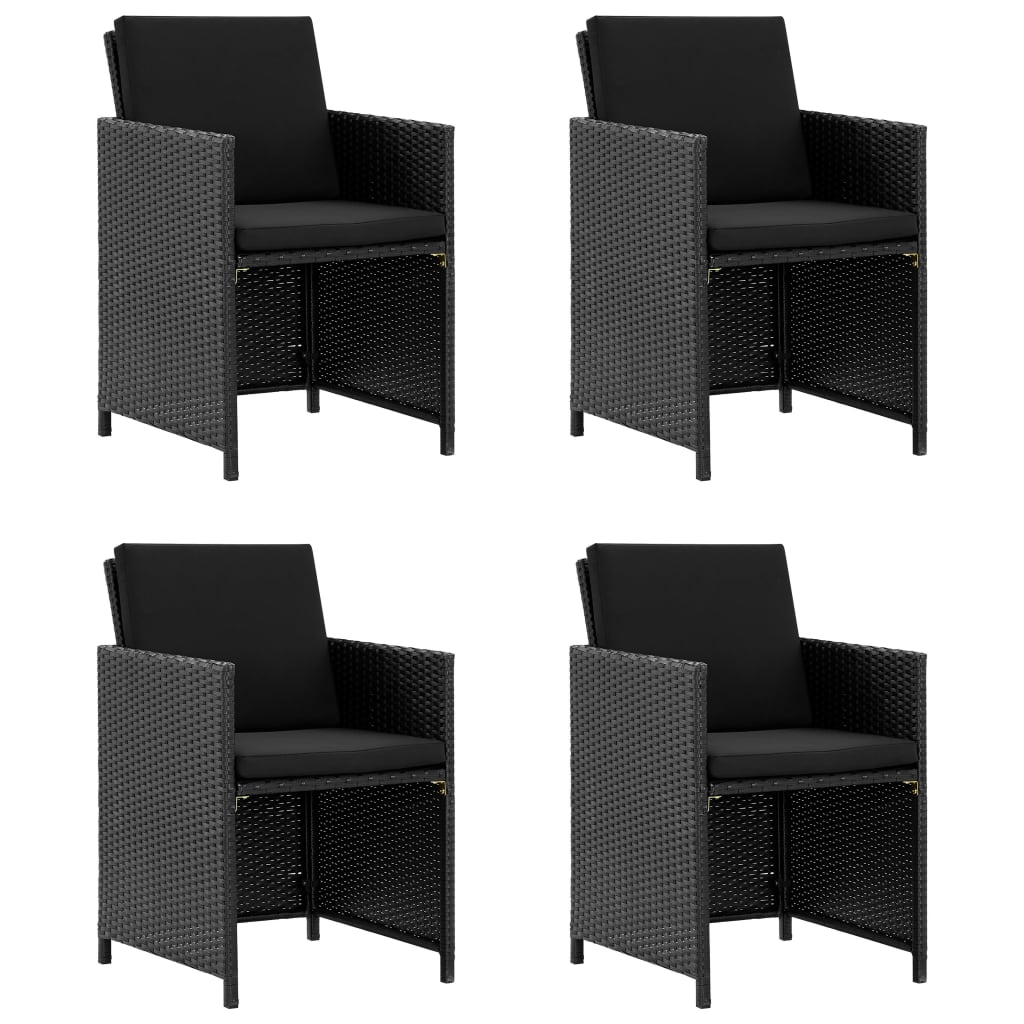 Ensemble à manger d'extérieur 5pcs avec coussins Résine tressée - XIOS