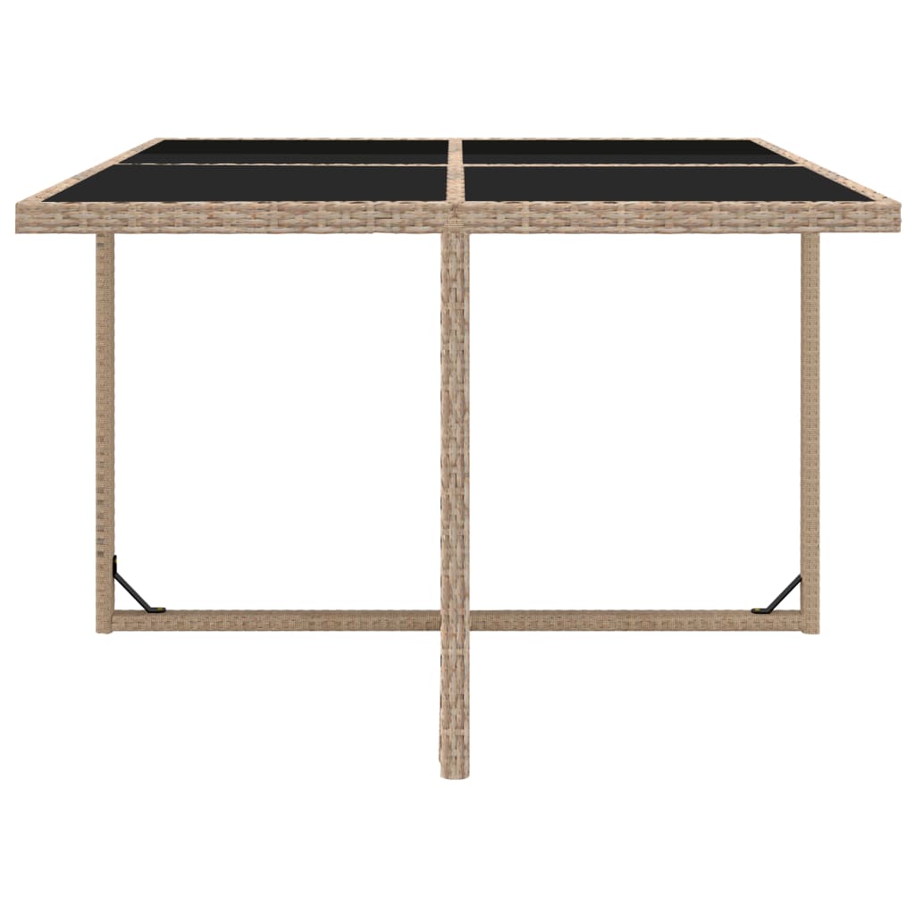Ensemble à manger d'extérieur avec coussins 5 pcs Rotin Beige - XIOS